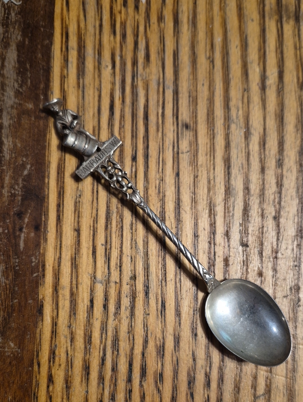 Vintage Decorative Sterling Silver Spoon